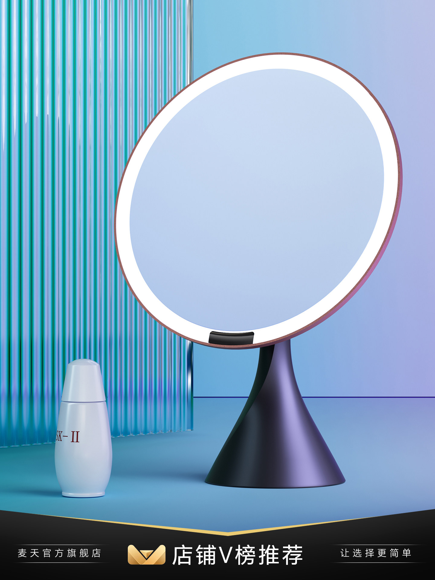 Mirror, Makeup Mirror, Desktop, with Led Lights, Dressing Table, Smart, Large, New Model for Home Use, Beauty, Master Bedroom Mirror