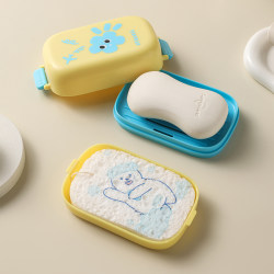 Travel soap box 2025 New arrival cute with lid drain big soap box travel Waterproof portable small soap box mini
