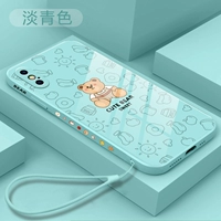 Apple, стеклянный мультяшный чехол для телефона, брендовая защитная сумка, с медвежатами, популярно в интернете, для влюбленных, 8, 8plus, iphone, защита при падении
