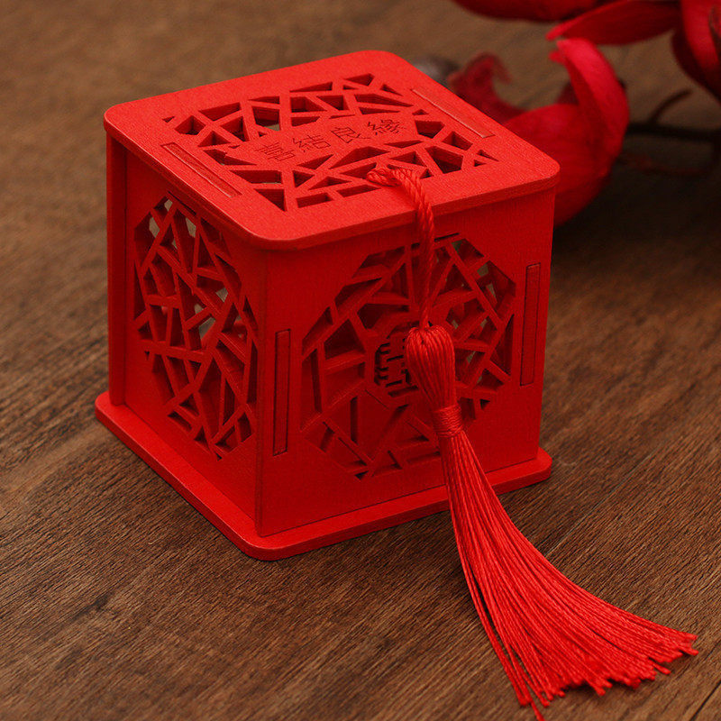 Sugar Box Married Sweet Box Retro New Creative Chinese Wedding Sweet Gift Box Shitchy Candy Packaging Wooden Box