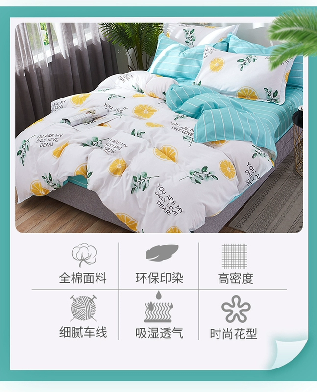 Chăn bông đơn 1,5m1,8m giường đôi 200x230 ký túc xá sinh viên 100% chăn bông - Quilt Covers