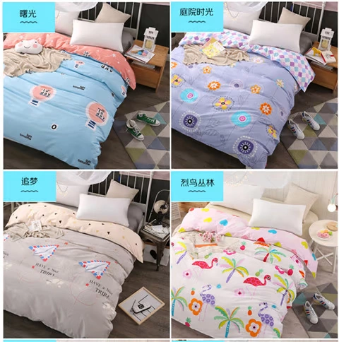 Chăn bông đơn mảnh 150x180x200x230 phim hoạt hình sinh viên cotton twill đơn chăn đôi 220x240 - Quilt Covers