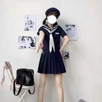 Мини-юбка, комплект, шейный платок, носки, юбка, короткий рукав, 42см