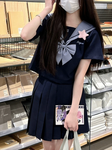 Оригинальная студенческая юбка в складку, японская школьная юбка для школьников, комплект