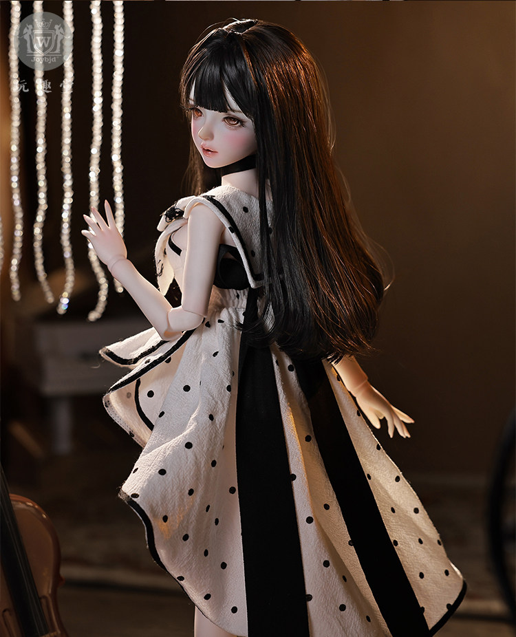 1/4 BJD Doll Face Makeup Full Set Clothes Wig Shoes Pretty Girl