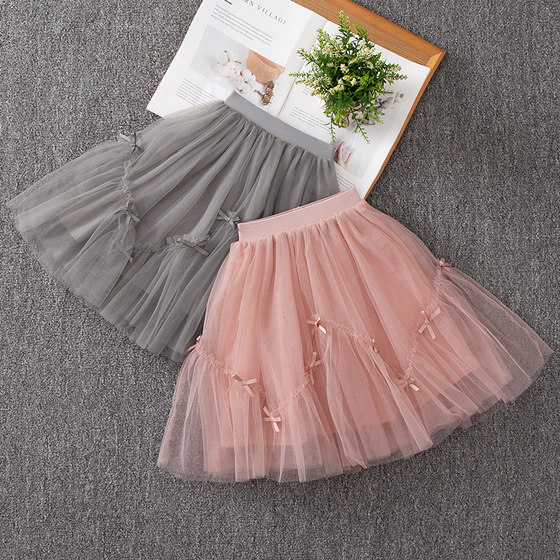 女童半身裙2025夏装新款洋气儿童蓬蓬裙女孩网纱裙子公主裙春秋