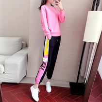 Leisure set women 2021 autumn and winter New Net Red foreign air fashion Korean sportswear foreign sweatshirt two-piece tide