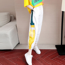 Pants women 2021 spring new net Red fashion casual Korean version of foreign style loose ankle-length pants thin sports suit