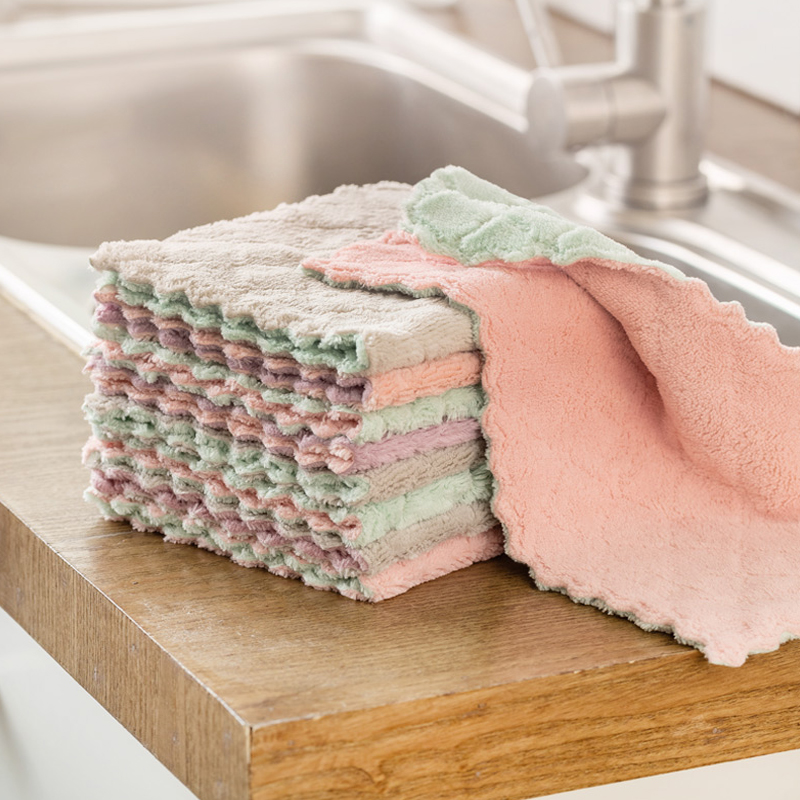 Dishwashing cloth towels for housework cleaning kitchen supplies are not easily stained with basically not dropping hair oil towels to the oil household water absorption