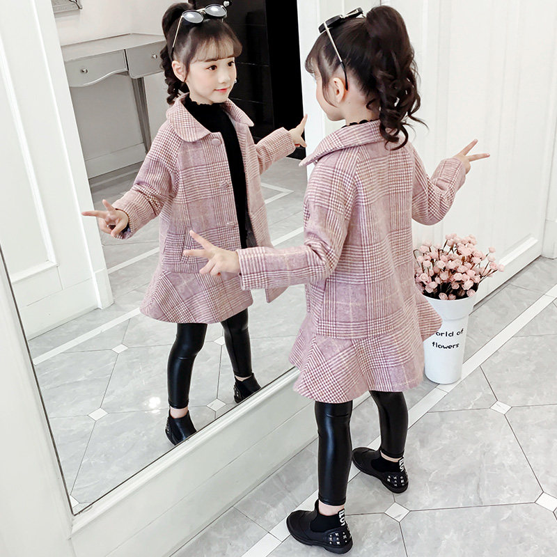 Girls' fur coats 2022 Spring loaded with new big children's autumn and winter girls to thicken their spring Zi Big Clothes Tide