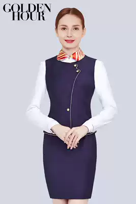 TDET office suit suit women autumn and winter 2021 new exterior vest dress dress HNA flight attendant uniform professional suit