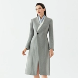 Кашемировое рабочое длинное демисезонное элитное шерстяное пальто, средней длины, увеличенная толщина