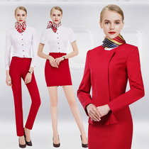 Flight attendant uniform suit spring interview professional clothing women high-end hotel property consultant property customer service sales building work clothes