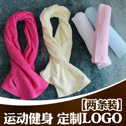 Хлопковое длинное полотенце для спортзала для плавания, подарок на день рождения, делается под заказ, с печатью вашего логотипа