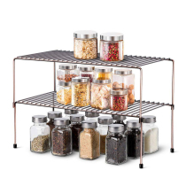 Kitchen countertop layered shelf desktop storage rack seasoning storage rack seasoning storage cabinet inner compartment partition plate pot holder