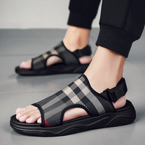 Mens sandals 2021 Summer new trendy outdoor sports casual magic sticker breathable personality Roman beach