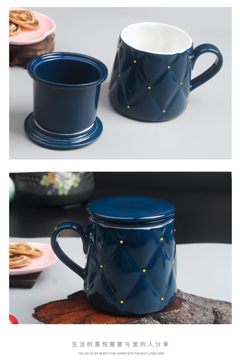 Xiang feng ceramic filtration separation with cover the tea cups cups kung fu tea cup tea cup home office tea cups