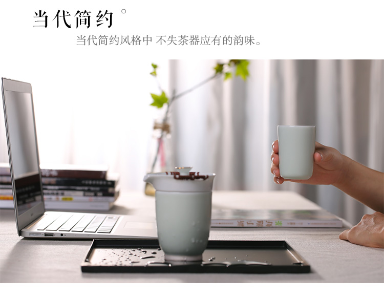 Kung fu tea set ceramic teapot teacup portable travel office personal crack cup a pot of two cup