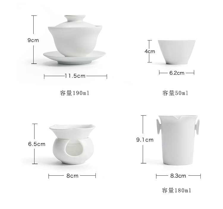 Xiang feng ceramic tea set jade porcelain kung fu tea mercifully tea, tea sets tureen teapot household of Chinese style tea cups
