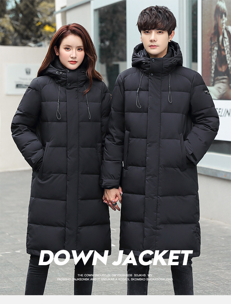 吉普盾 21年秋季款 情侣长款羽绒服 天猫优惠券折后￥169包邮（￥1169-1000）2色可选