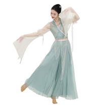 Fubo classical dance clothing for women elegant short fairy net gauze performance practice clothing cardigan top Chinese style