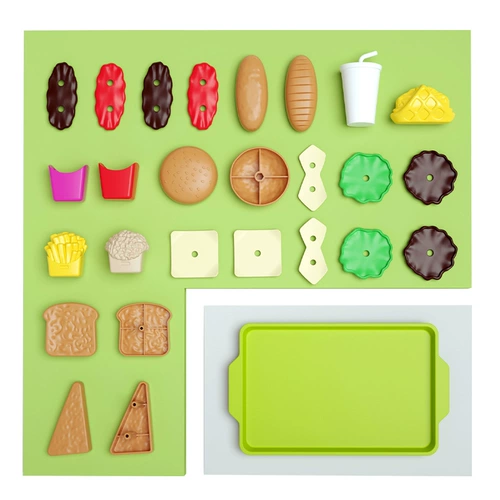 Детская семейная реалистичная игрушка, комплект для детского сада, хлеб, кола