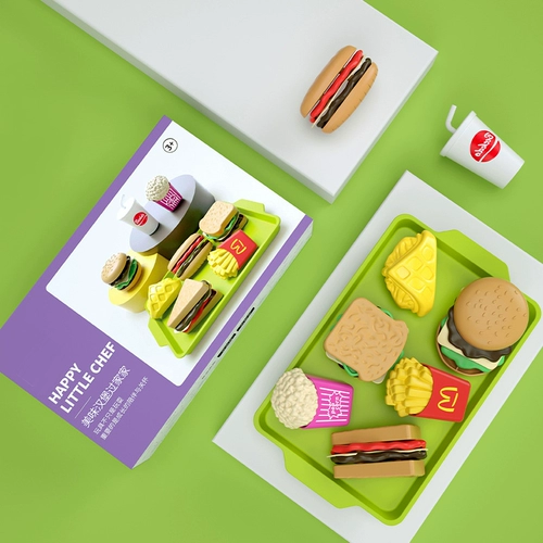 Детская семейная реалистичная игрушка, комплект для детского сада, хлеб, кола