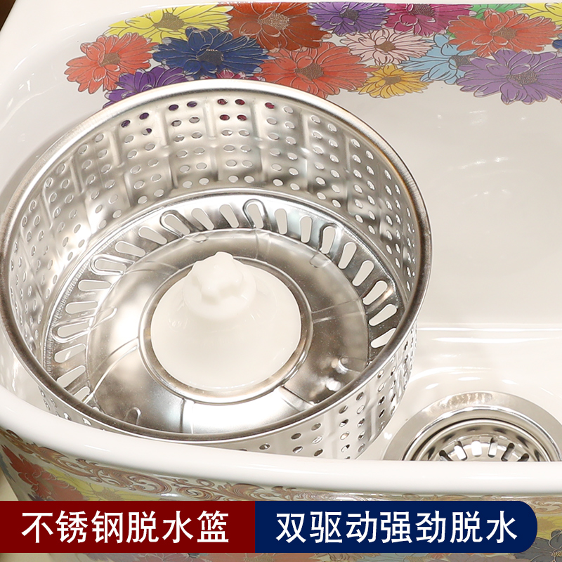 The Mop pool balcony toilet wash Mop pool ceramic household large basin floor type double drive