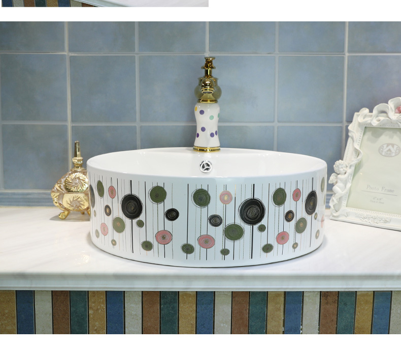 North European ideas of circular stage basin art ceramic wash basin sink household toilet trumpet