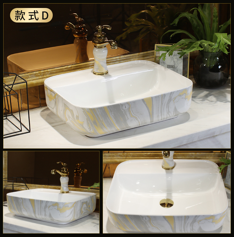 The Abstract on the ceramic basin sink single jingdezhen art basin basin bathroom sinks balcony