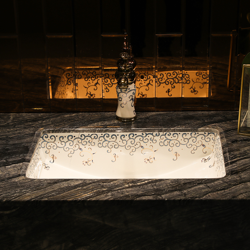 Gold cellnique undercounter embedded ceramic lavabo square basin hotel balcony the size of the pool that wash a face with