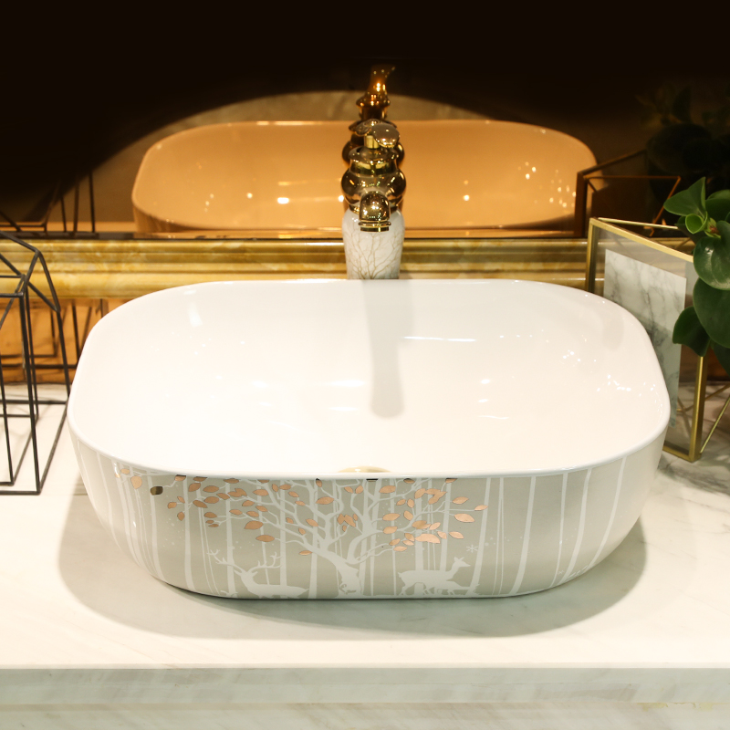 Jingdezhen stage basin sink basin ceramic toilet mini single household balcony commode small basin