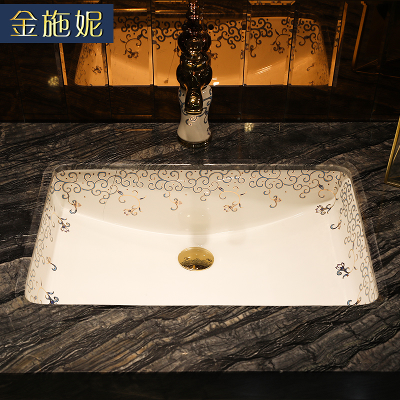 Gold cellnique undercounter embedded ceramic lavabo square basin hotel balcony the size of the pool that wash a face with
