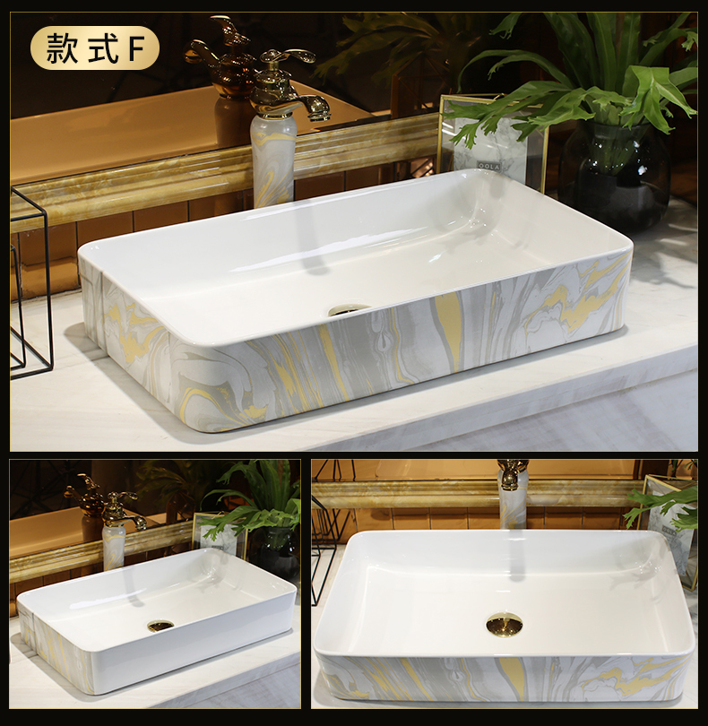 The Abstract on the ceramic basin sink single jingdezhen art basin basin bathroom sinks balcony