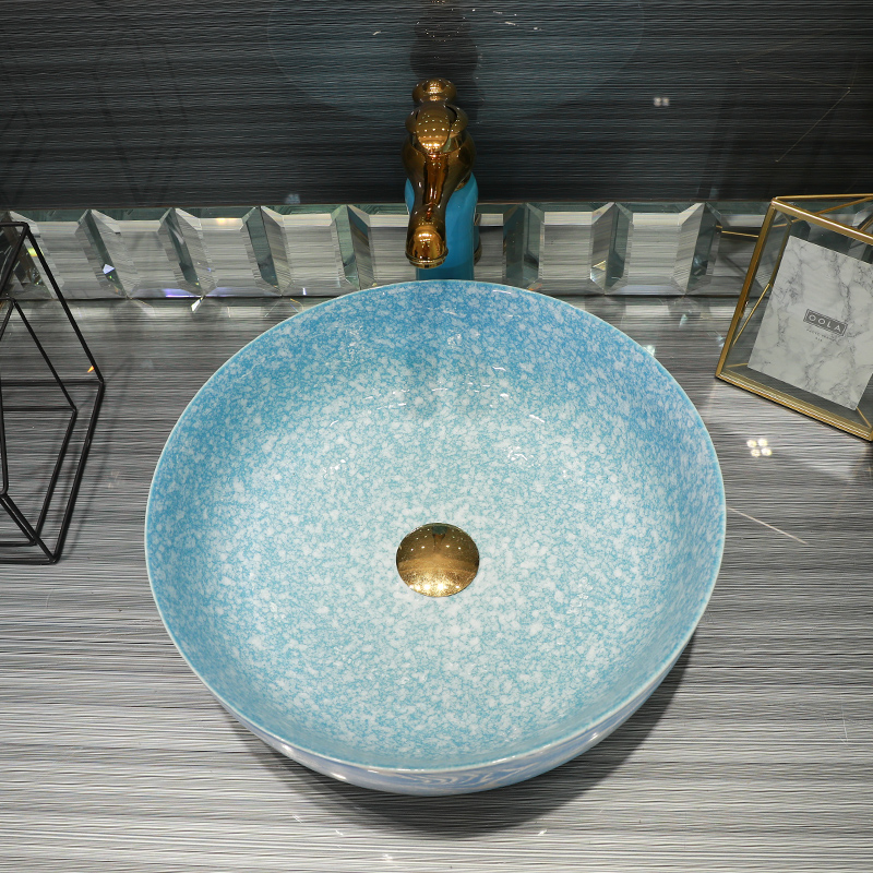 Basin of northern Europe on household square shape toilet lavabo single Basin ceramic multicolor lavatory pool balcony Basin