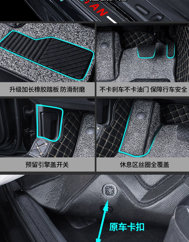 Thảm lót sàn FAW-Volkswagen Magotan được bao quanh hoàn toàn loại thảm b8b7 mới đặc biệt 2023 b6 vòng dây thảm lót sàn ô tô thảm lót sàn xl7