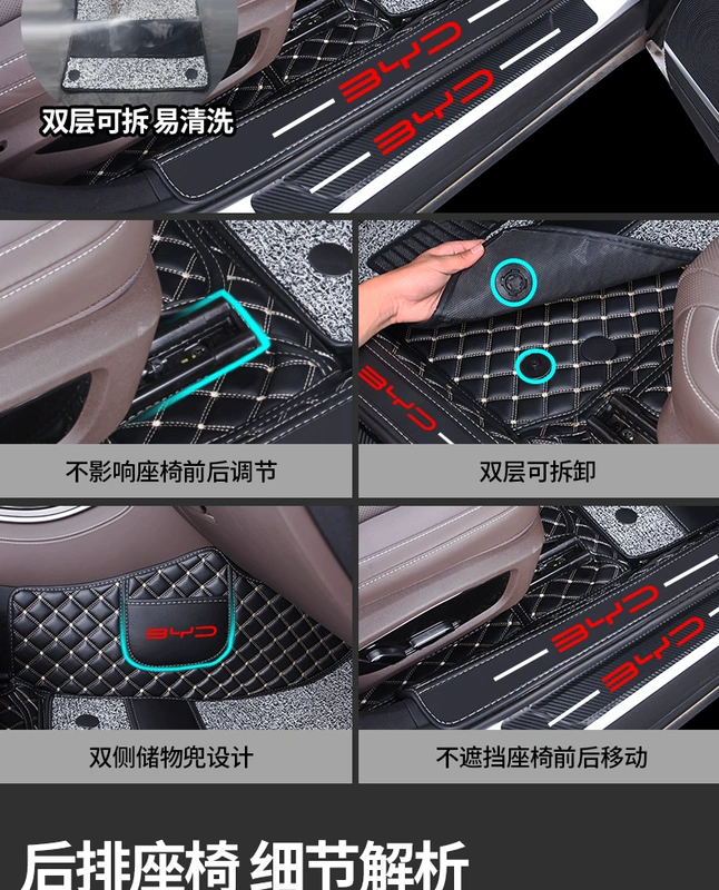 BYD Qin PLUSdmi Yuan PLUS Song ProF3 Han EV Tang Cá Heo Hải Âu chuyên dụng bao quanh thảm xe tham lot san