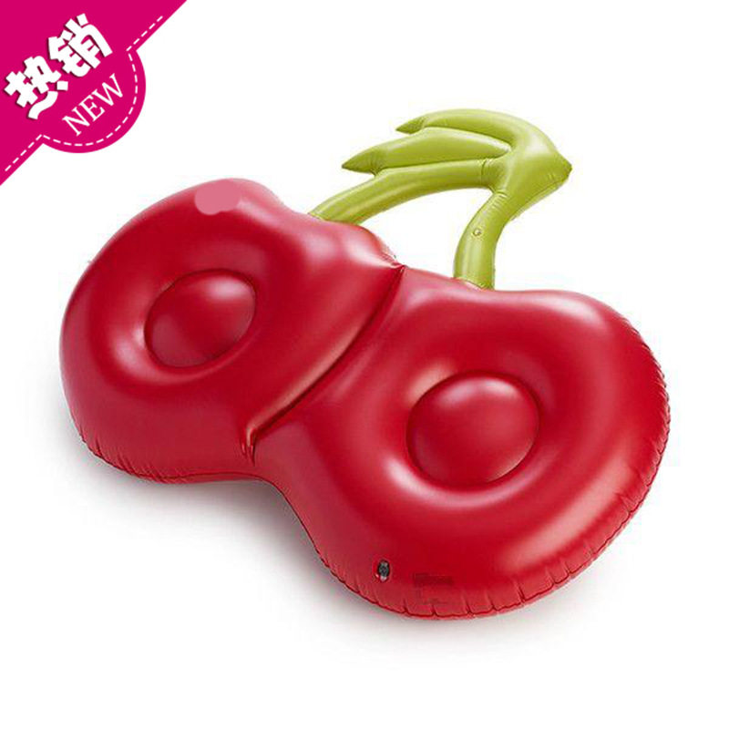 Inflatable cherry floating PVC inflatable cartoon floating bed cartoon fruit lounge chair thedrama floating mat