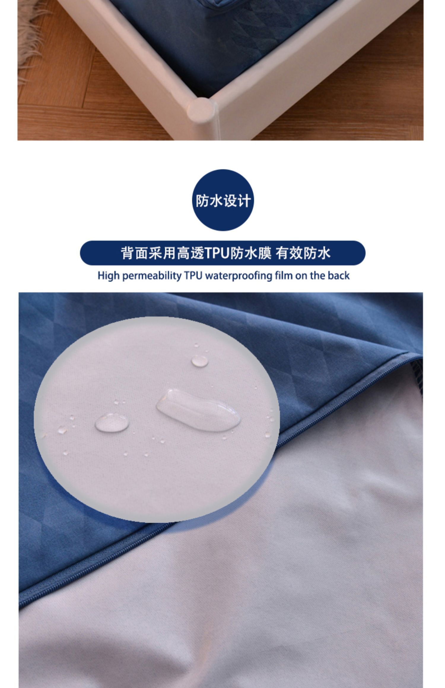 Sáu-side gói không thấm nước một mảnh DN giường khăn trải giường Simmons bảo vệ tay áo thở spacer niệu nệm zippered bìa tích tắc - Trang bị Covers Ga chun chần Everon