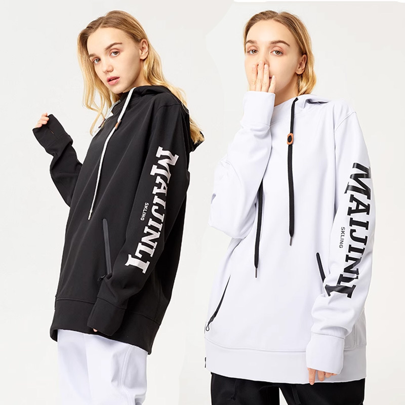 Ski Sweatshirt, Loose-Fitting Snowboarding and Skiing Clothing, Warm Northeast Ski Wear, Unisex Hooded Waterproof Sweatshirt