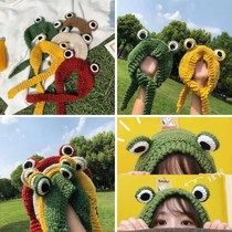 New Large Eye Frog Head Cute Cartoon Head Student Hat Cap Cap