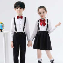 Childrens performance clothes boys with pants dresses primary and secondary school students chorus girls host recitation performance costumes