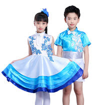 Childrens chorus costumes primary and secondary school students boys and girls dance skirts autumn chorus recitation performance costumes
