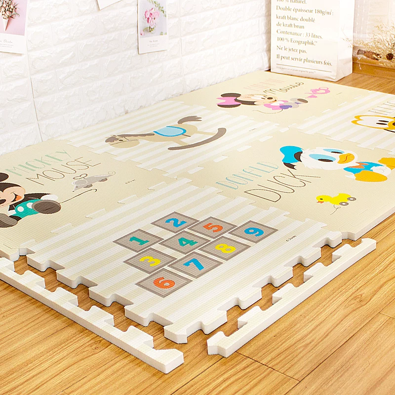Cartoon non-toxic game mat for crawling odorless from foam, increased thickness