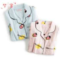 Dream honey summer thin cotton gauze moon clothing postpartum lactation clothes spring and autumn pregnant women pajamas maternal feeding pajamas