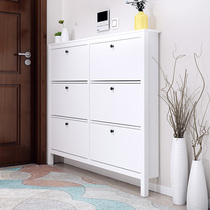 Nordic ultra-thin shoe cabinet 17cm minimalist modern home doorway Provincial space hannis in the door narrow tipping bucket Large capacity