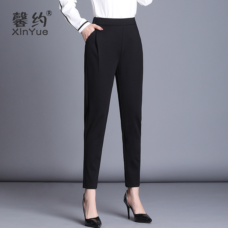 Black professional pants women spring and autumn pants 2021 new work pants Joker slim pants women's casual trousers