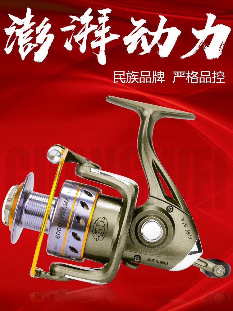 Guangwei fishing wheel Fishing line wheel reel Full metal head Sea rod wheel Rock rod wheel Long throw rod Luya Wheel Fishing wheel