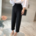 Phóng đại Lady 2019 Summer mới cao eo Heights Straight Pants Nine-Point Loose-fitting Slim Suit quần Mang nữ 