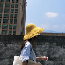 Fishermans hat female summer Korean version of Joker tide double-sided face sun hat Japanese Net red sunscreen sun hat summer